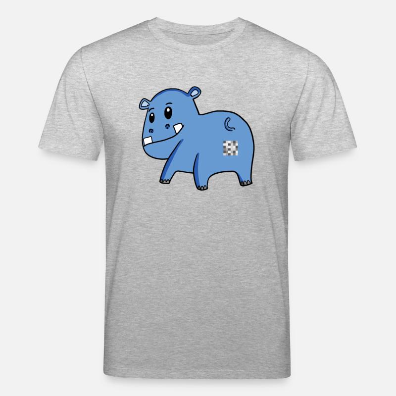 Nilpferd Arsch - Nilpferd Hintern - Stanley/Stella Unisex Bio-T-Shirt CREATOR  - Grau meliert