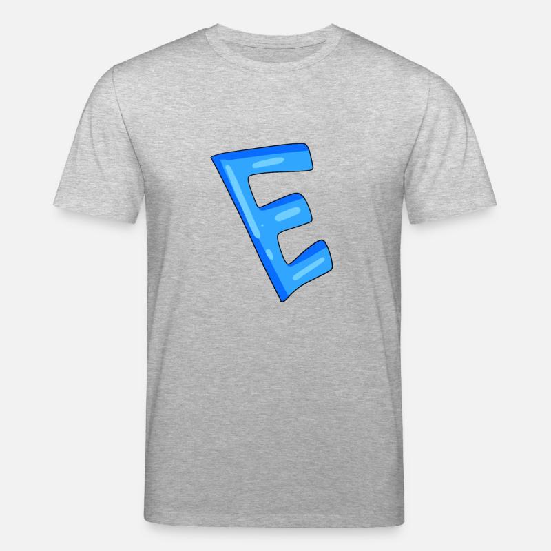 Buchstabe E Anfangsbuchstabe - Stanley/Stella Unisex Bio-T-Shirt CREATOR  - Grau meliert