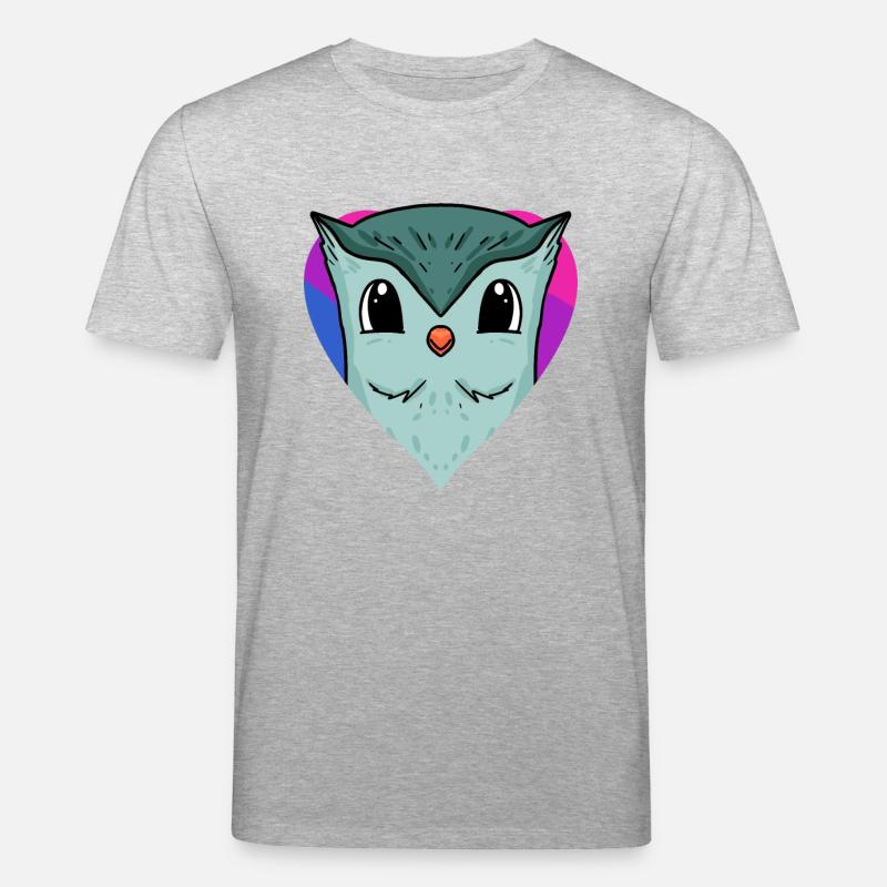 Bisexuell Eule Geschenk - Stanley/Stella Unisex Bio-T-Shirt CREATOR  - Grau meliert