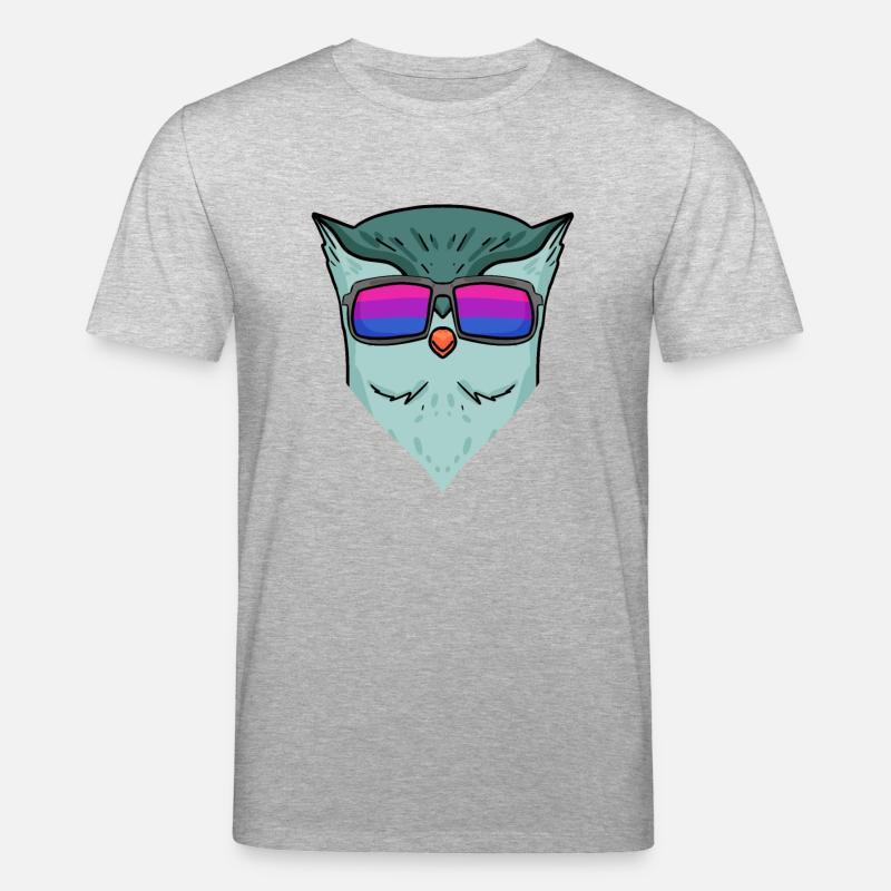 Bisexuell Eule Geschenk - Stanley/Stella Unisex Bio-T-Shirt CREATOR  - Grau meliert