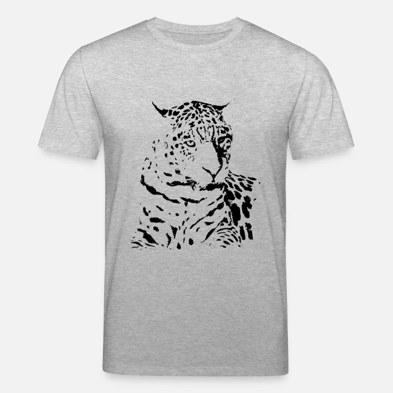 Idée cadeau cadeau noir léopard - T-shirt bio CREATOR Stanley/Stella Unisexe - gris chiné