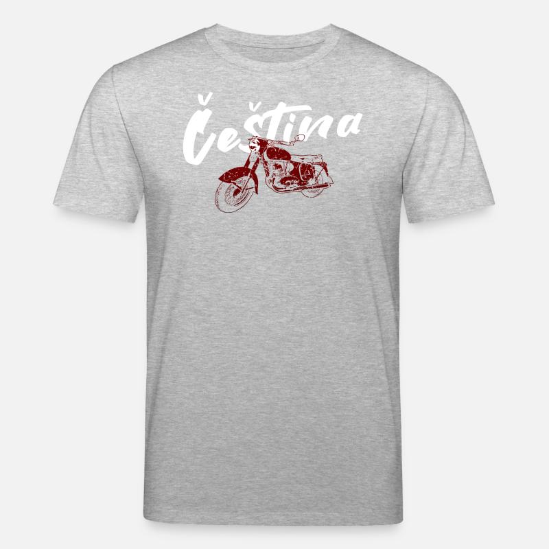 Tschechisches Oldtimer Motorrad - Stanley/Stella Unisex Bio-T-Shirt CREATOR  - Grau meliert