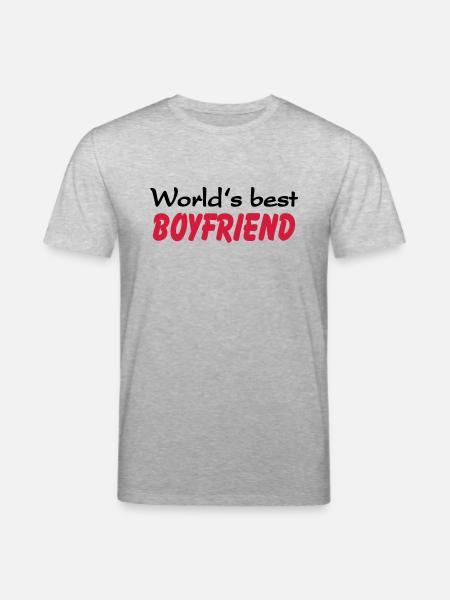 World's best Boyfriend - T-shirt bio CREATOR Stanley/Stella Unisexe - gris chiné