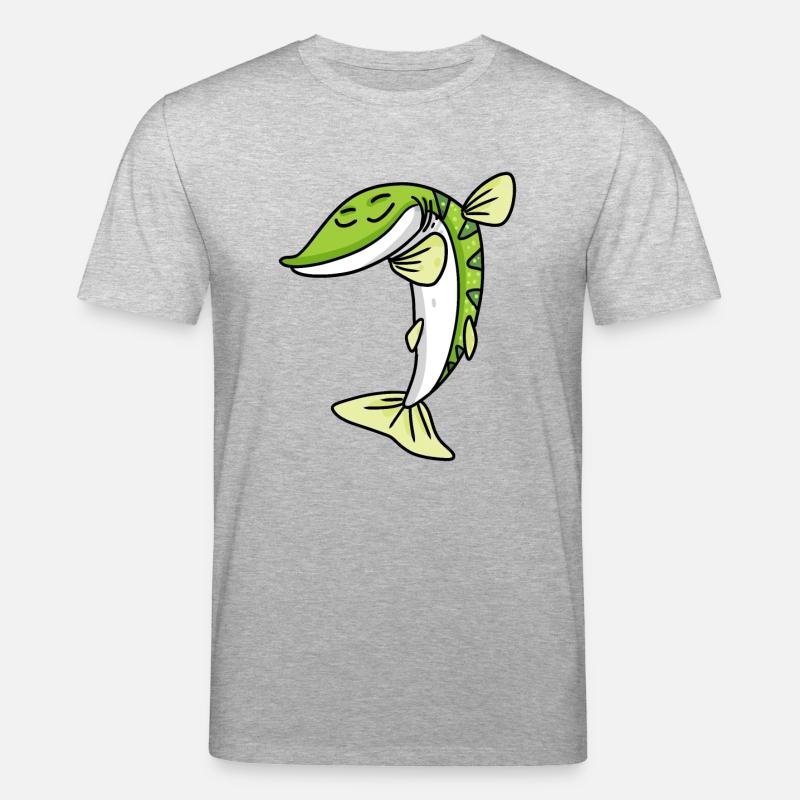 Dabbing Dab Pike Fish - T-shirt bio CREATOR Stanley/Stella Unisexe - gris chiné