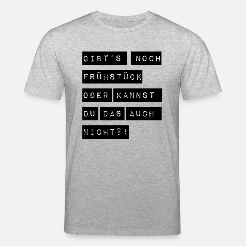 Gibts noch Frühstück oder kannst du das auch nicht - Stanley/Stella Unisex Bio-T-Shirt CREATOR  - Grau meliert