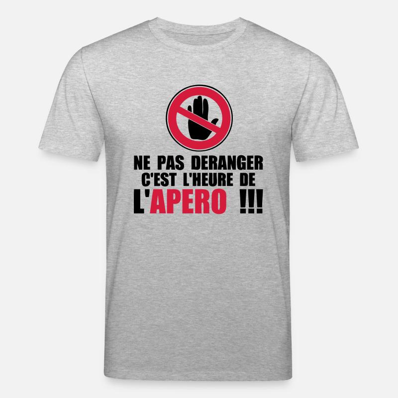 pas deranger heure apero1 - T-shirt bio CREATOR Stanley/Stella Unisexe - gris chiné