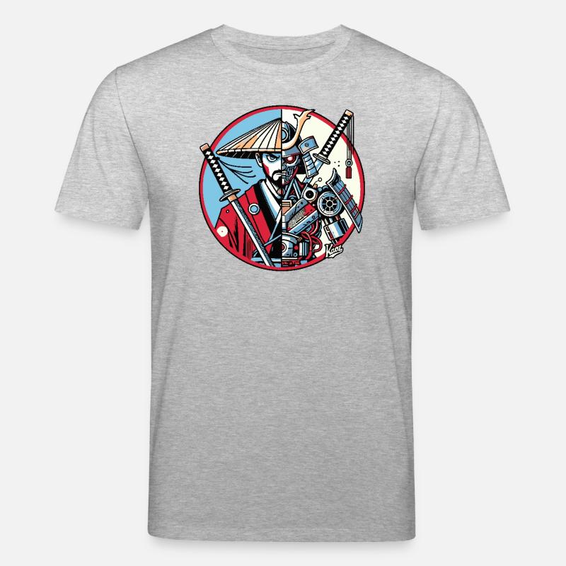 Samurai-Ronin oder Mecha-Shogun - Stanley/Stella Unisex Bio-T-Shirt CREATOR  - Grau meliert