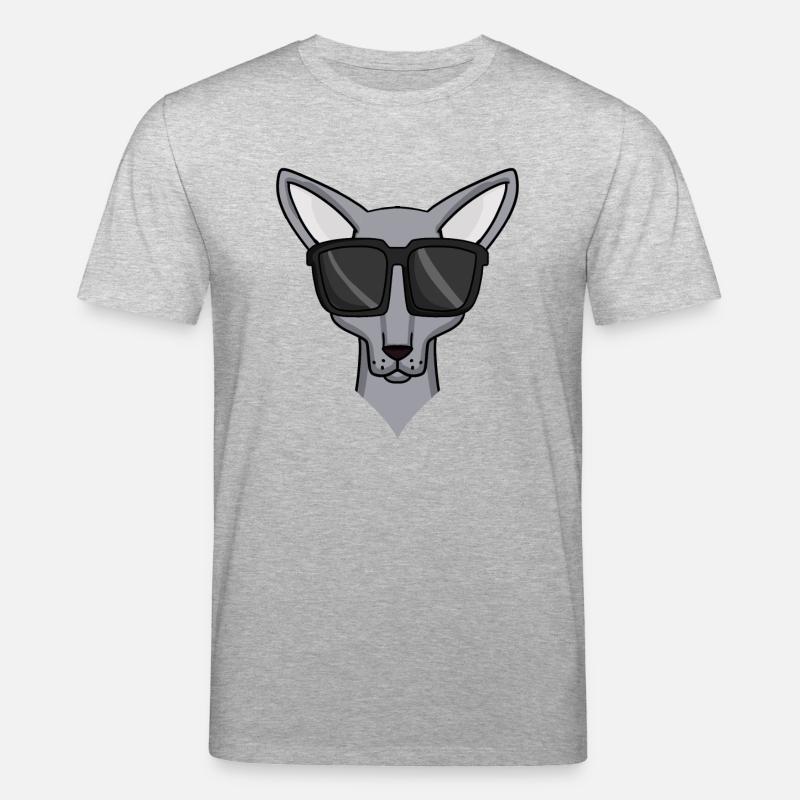 Sphynx Katze mit Sonnenbrille - Stanley/Stella Unisex Bio-T-Shirt CREATOR  - Grau meliert