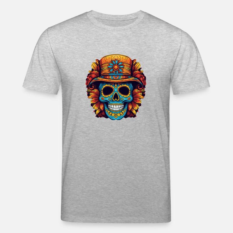 Cinco de Mayo Skull - Stanley/Stella Unisex Bio-T-Shirt CREATOR  - Grau meliert