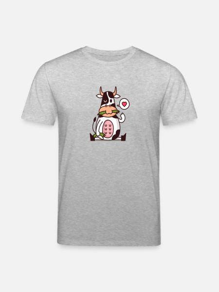 Kühe Cartoon Comic Kuh - Stanley/Stella Unisex Bio-T-Shirt CREATOR - Grau meliert