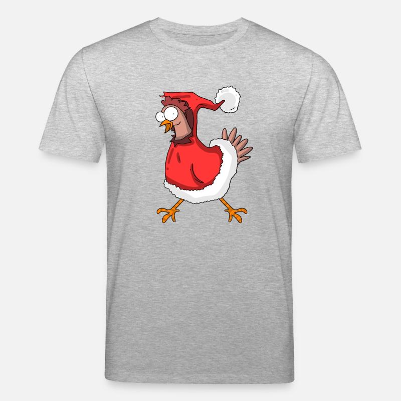 Christmas chicken - Stanley/Stella CREATOR Unisex Organic T-Shirt - heather grey