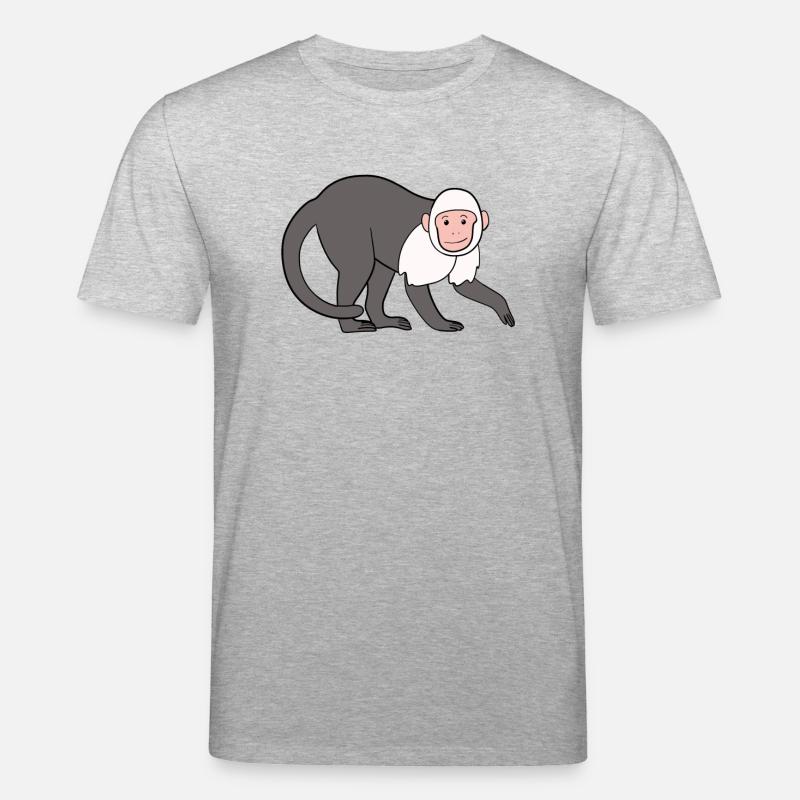 Capuchin Monkey Monkey - Stanley/Stella CREATOR Unisex Organic T-Shirt - heather grey