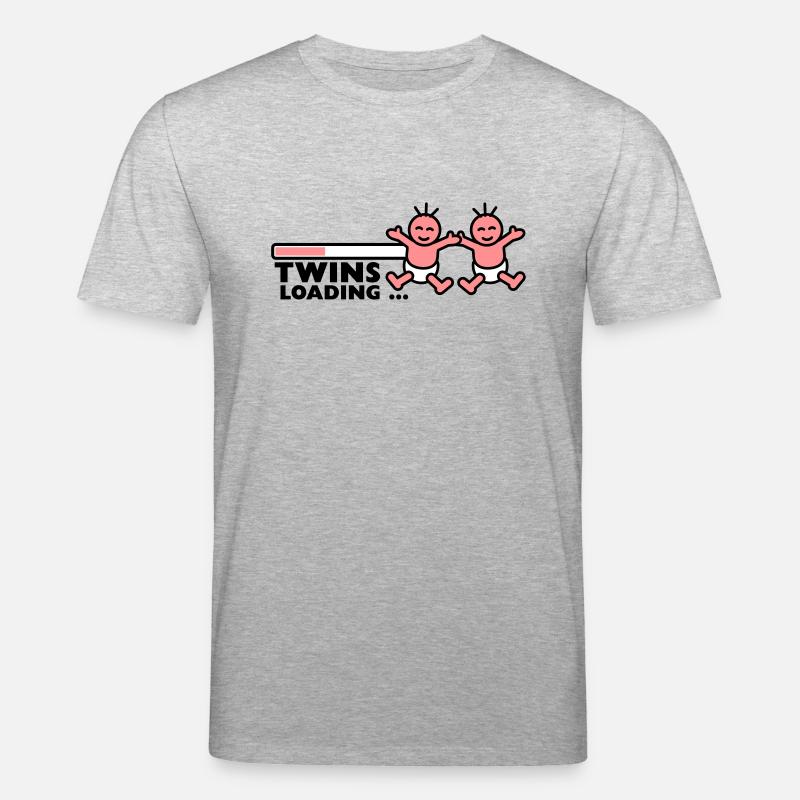 Twins Loading - Stanley/Stella CREATOR Unisex Organic T-Shirt - heather grey