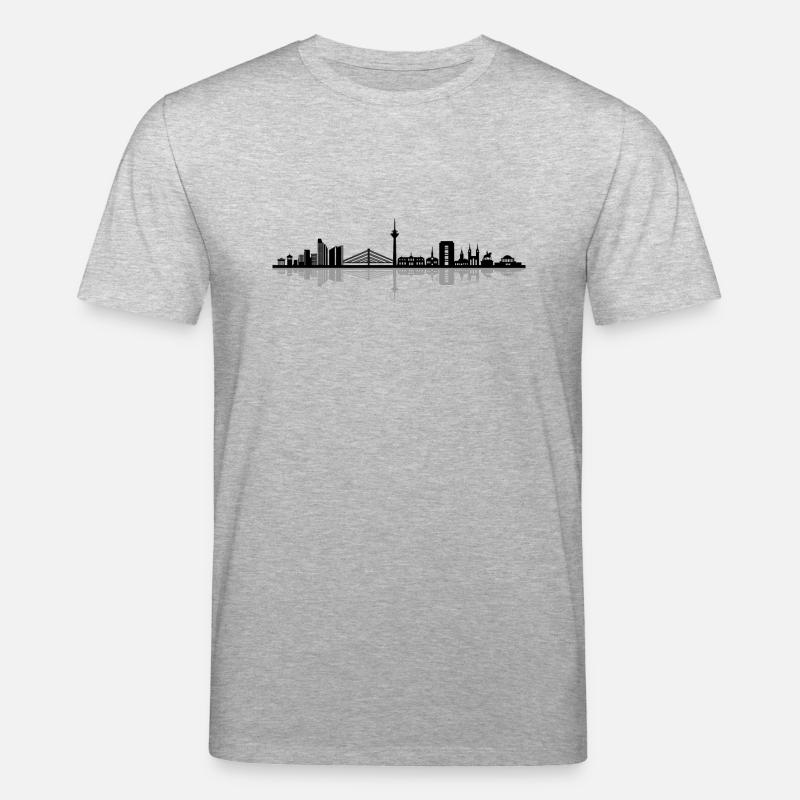 Skyline - Düsseldorf - Stanley/Stella Unisex Bio-T-Shirt CREATOR  - Grau meliert