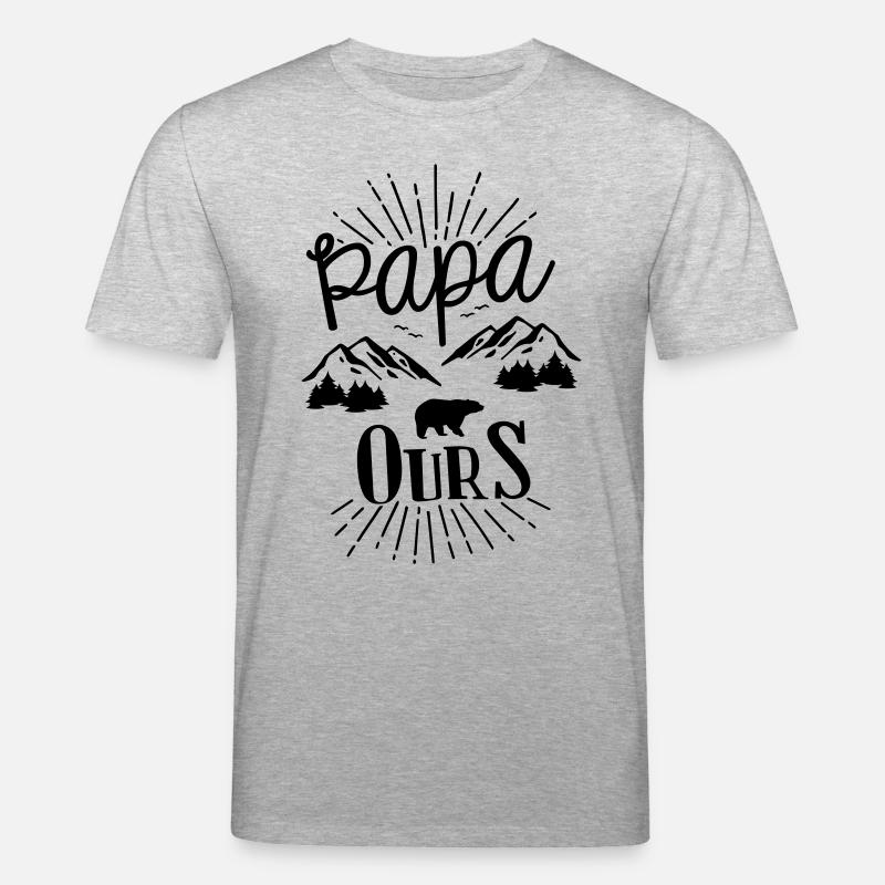 Papa Bär - Stanley/Stella Unisex Bio-T-Shirt CREATOR  - Grau meliert