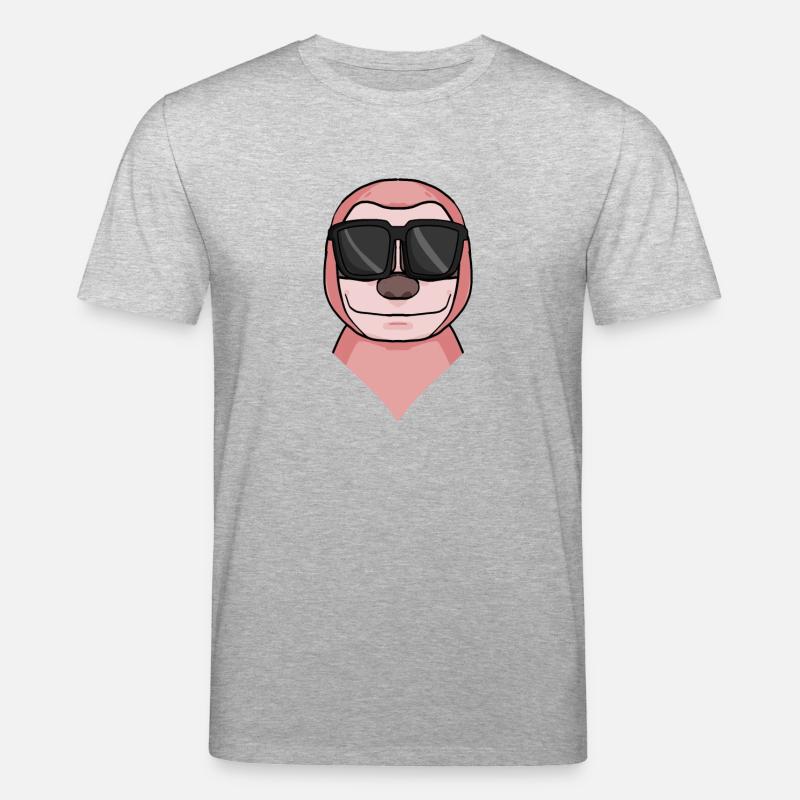 Faultier mit Brille - Stanley/Stella Unisex Bio-T-Shirt CREATOR  - Grau meliert