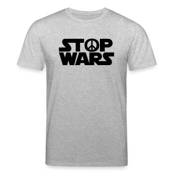 Stop Wars - T-shirt bio CREATOR Stanley/Stella Unisexe - gris chiné - Devant - Alina (178cm) & Michal (187cm)