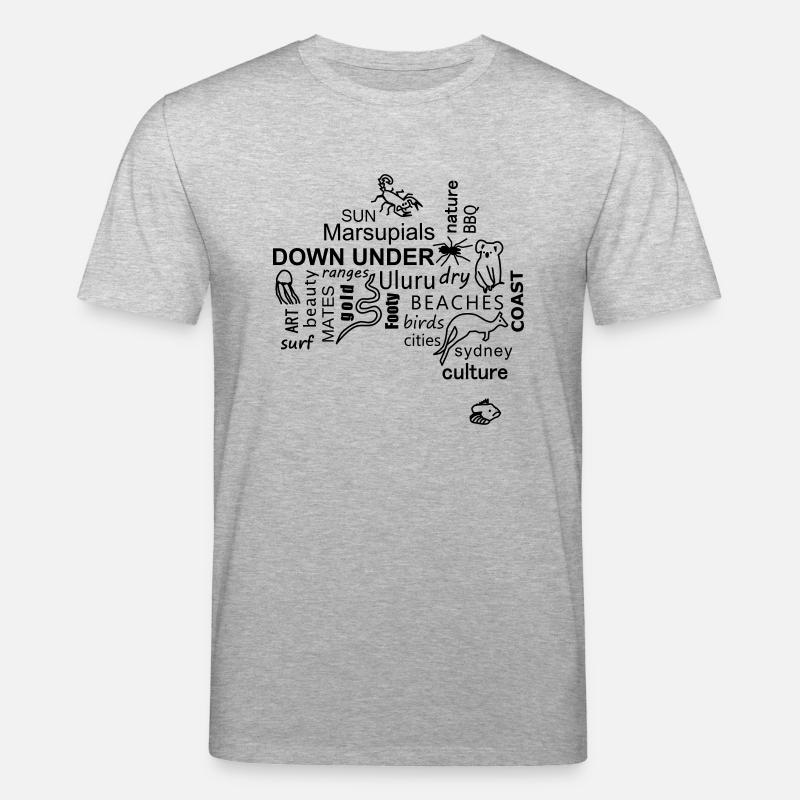 australia word cloud - Stanley/Stella Unisex Bio-T-Shirt CREATOR  - Grau meliert