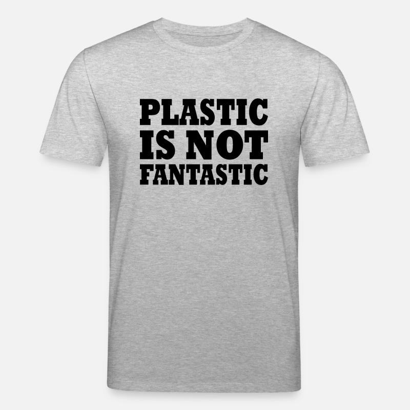 Plastic is not fantastic - T-shirt bio CREATOR Stanley/Stella Unisexe - gris chiné