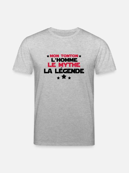 mon tonton - T-shirt bio CREATOR Stanley/Stella Unisexe - gris chiné