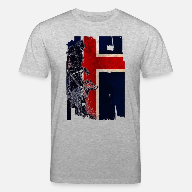 Wikinger Wolfsinsel - Stanley/Stella Unisex Bio-T-Shirt CREATOR  - Grau meliert