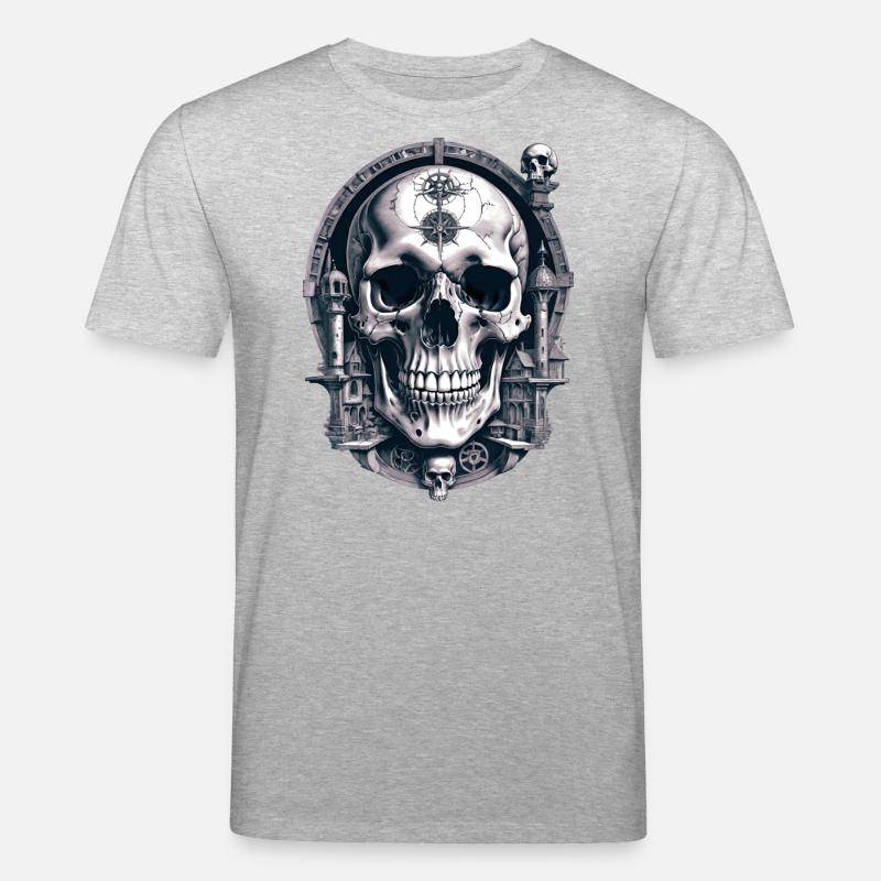 Skull - Stanley/Stella Unisex Bio-T-Shirt CREATOR  - Grau meliert
