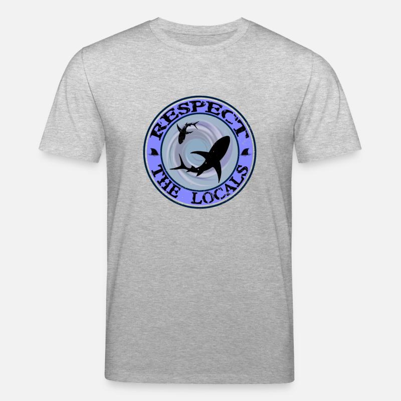 Respectez le requin local - T-shirt bio CREATOR Stanley/Stella Unisexe - gris chiné