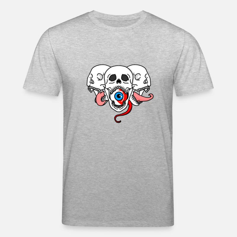 Tri-Schädel - Stanley/Stella Unisex Bio-T-Shirt CREATOR  - Grau meliert