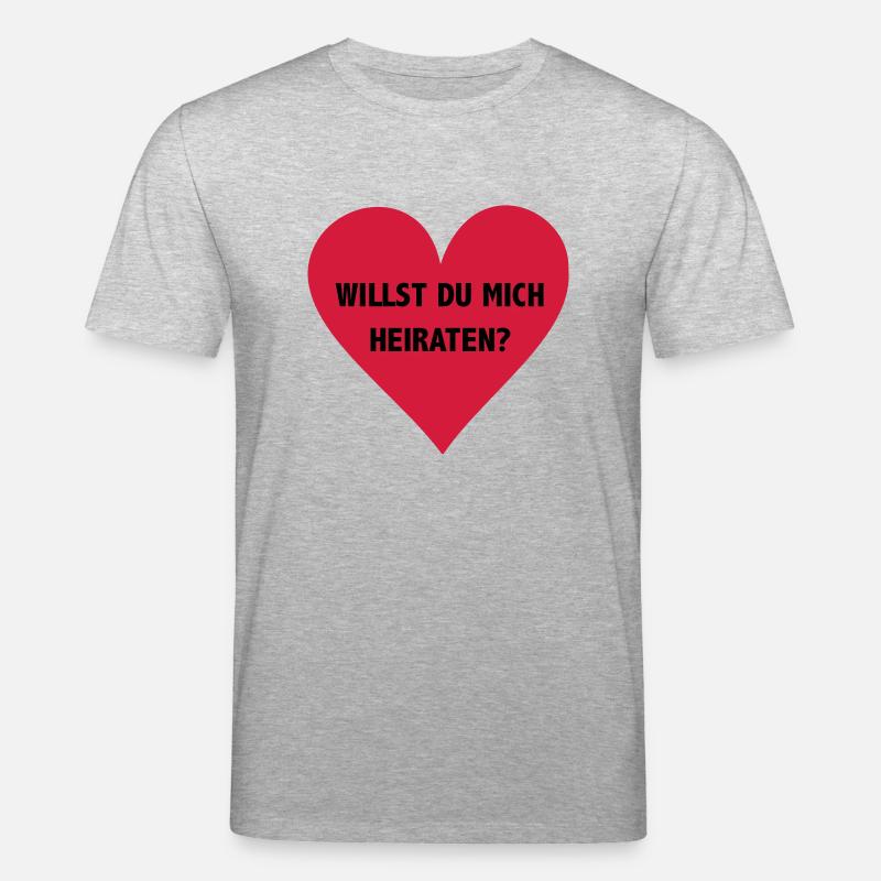 willst du mich heiraten? - Stanley/Stella Unisex Bio-T-Shirt CREATOR  - Grau meliert