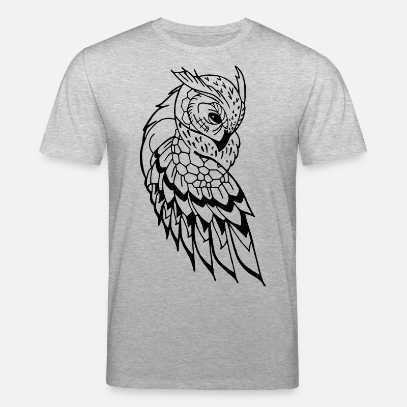 Eule Ethno - Stanley/Stella Unisex Bio-T-Shirt CREATOR  - Grau meliert