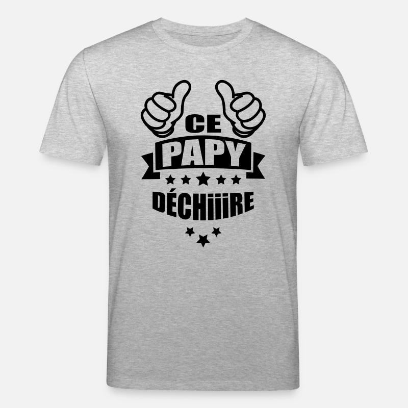 ce papy déchire - T-shirt bio CREATOR Stanley/Stella Unisexe - gris chiné