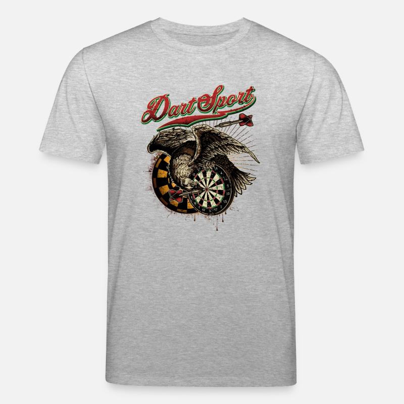 Dart Shirt Eagle V1 RAHMENLOS Design - Stanley/Stella Unisex Bio-T-Shirt CREATOR - Grau meliert
