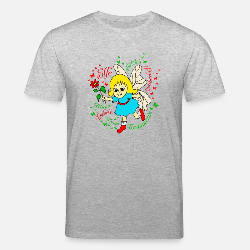 Elfe Traeumer in Rot - Stanley/Stella Unisex Bio-T-Shirt CREATOR  - Grau meliert
