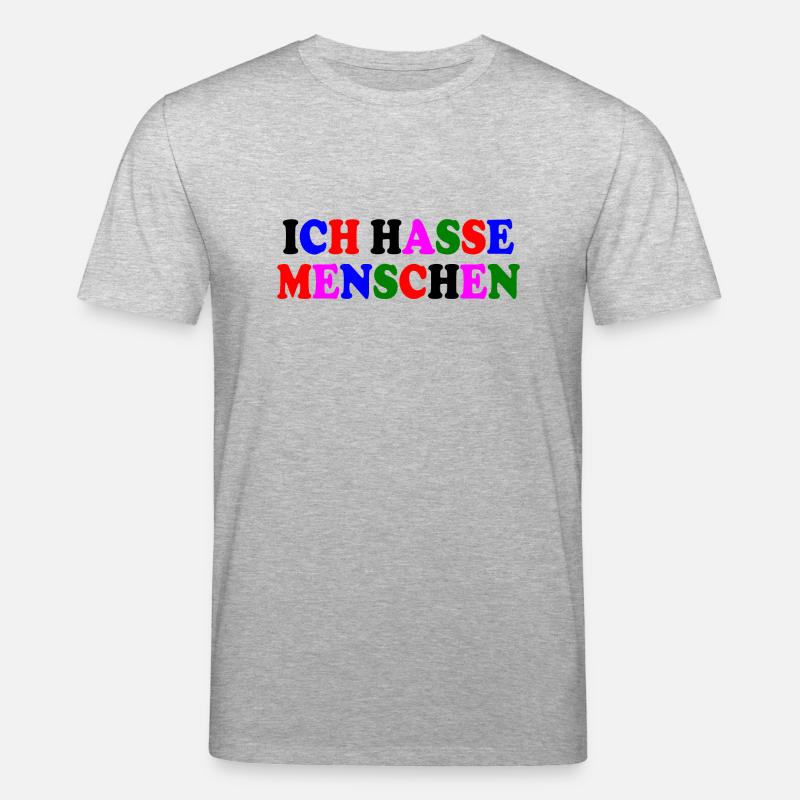 Ich hasse menschen - Stanley/Stella Unisex Bio-T-Shirt CREATOR  - Grau meliert