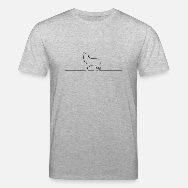 wolf design - Stanley/Stella Unisex Bio-T-Shirt CREATOR  - Grau meliert
