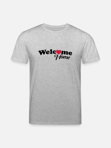 welcome_home_f2 - Stanley/Stella Unisex Bio-T-Shirt CREATOR  - Grau meliert