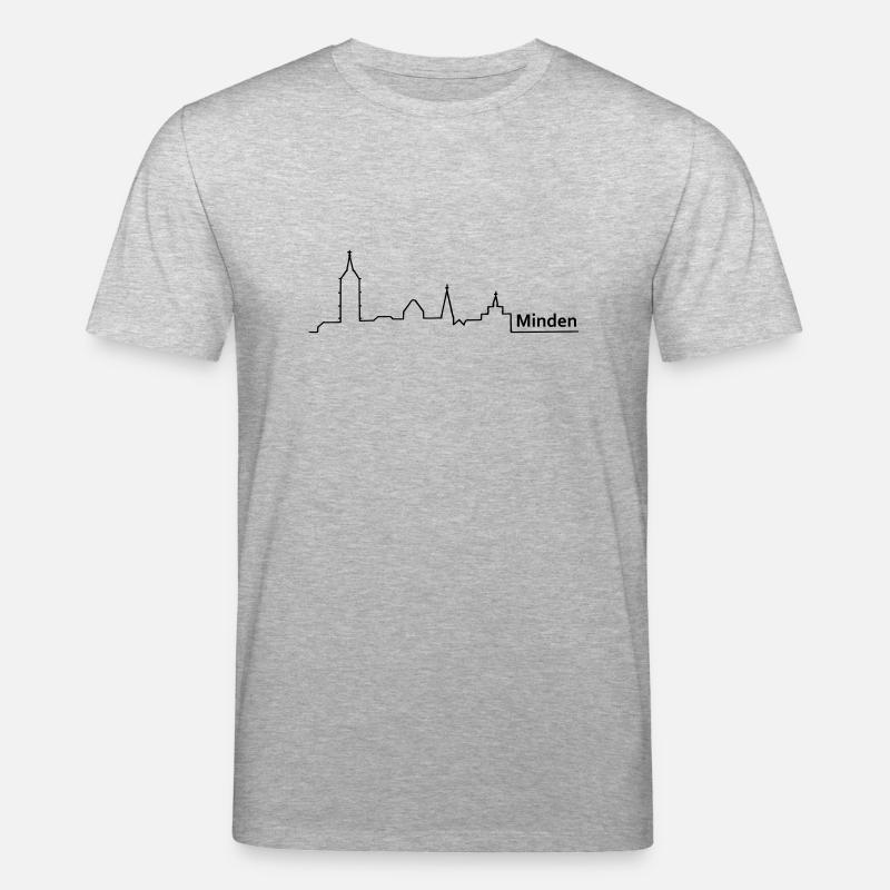 minden skyline - Stanley/Stella Unisex Bio-T-Shirt CREATOR  - Grau meliert