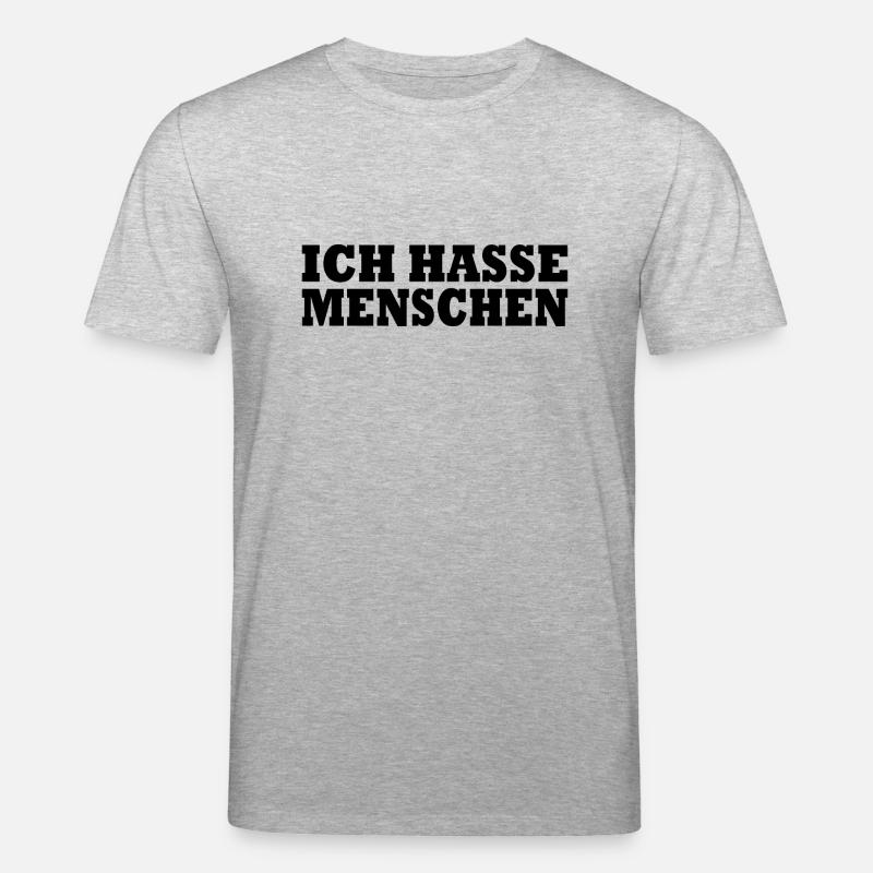 Ich hasse menschen - Stanley/Stella Unisex Bio-T-Shirt CREATOR  - Grau meliert