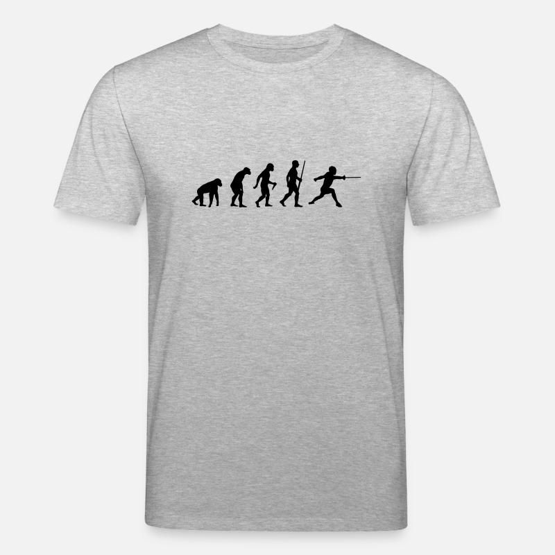 Fencing Evolution - Stanley/Stella Unisex Bio-T-Shirt CREATOR  - Grau meliert