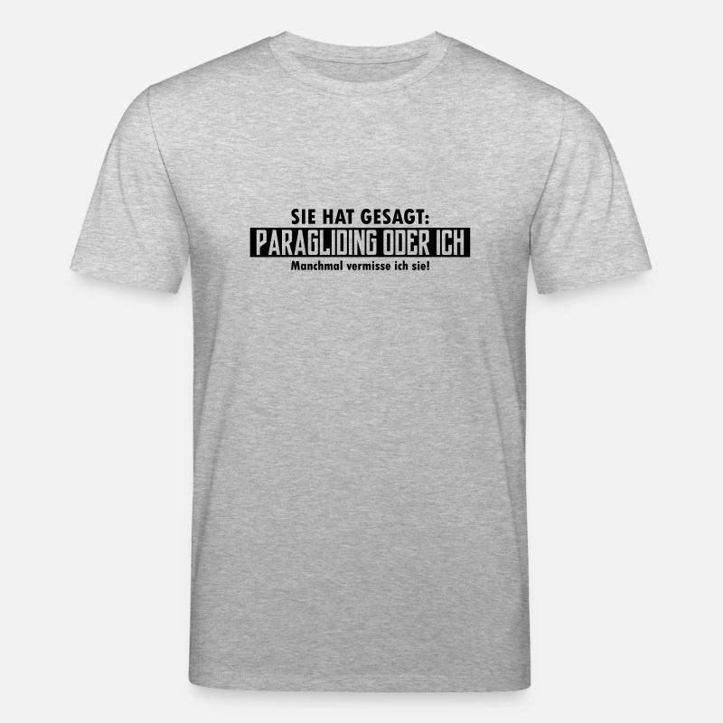 paragliding oder ich - Stanley/Stella Unisex Bio-T-Shirt CREATOR  - Grau meliert
