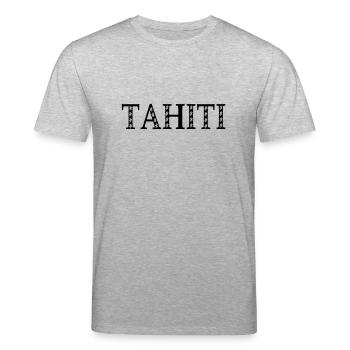 tahiti tiare - T-shirt bio CREATOR Stanley/Stella Unisexe - gris chiné - Devant - Alina (178cm) & Michal (187cm)