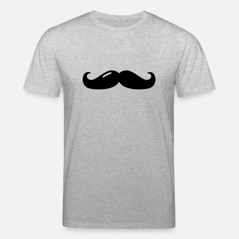mustache - mustache - beard - beard - Stanley/Stella CREATOR Unisex Organic T-Shirt - heather grey