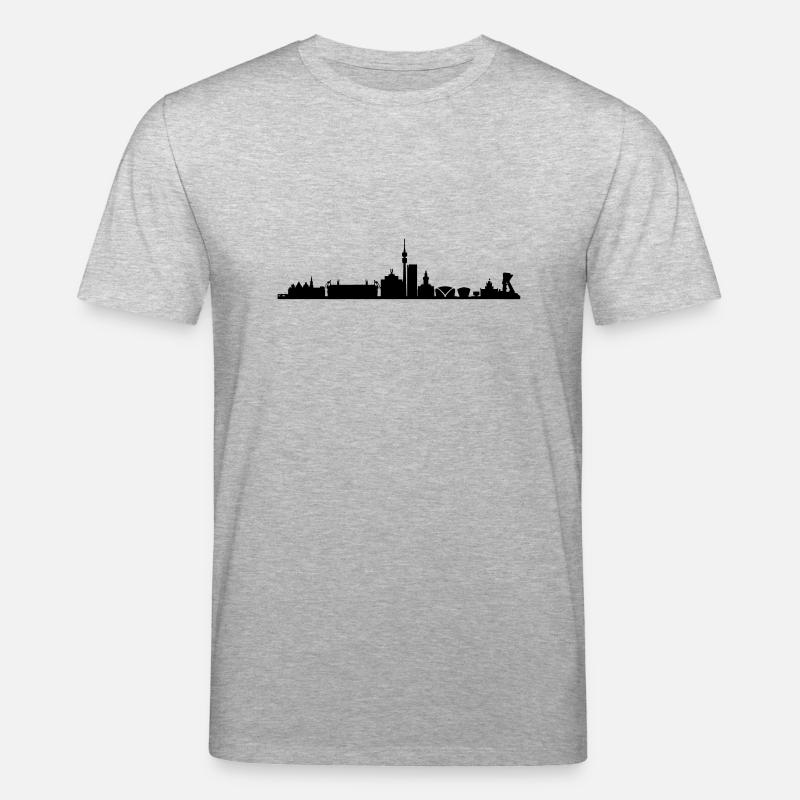 Skyline Dortmund Schwarz - Stanley/Stella Unisex Bio-T-Shirt CREATOR  - Grau meliert