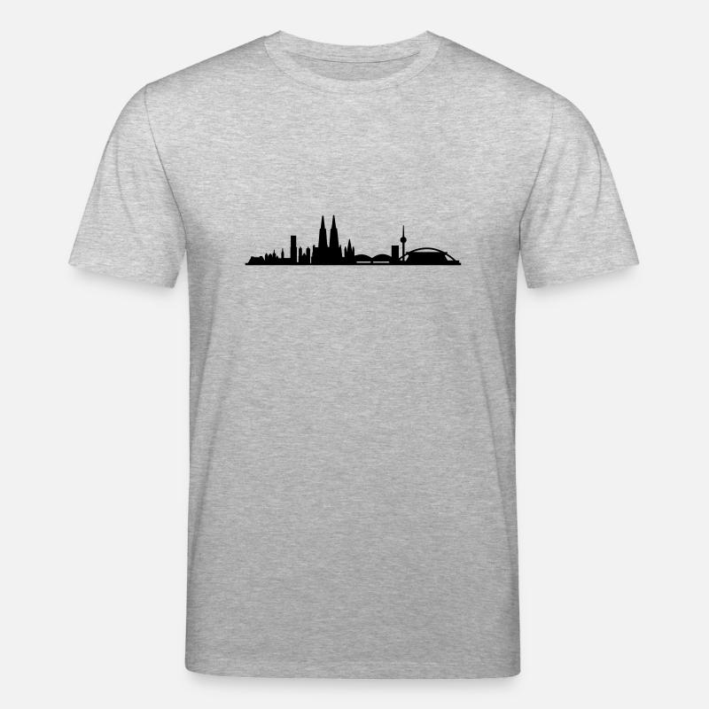Skyline Köln klein - Stanley/Stella Unisex Bio-T-Shirt CREATOR  - Grau meliert