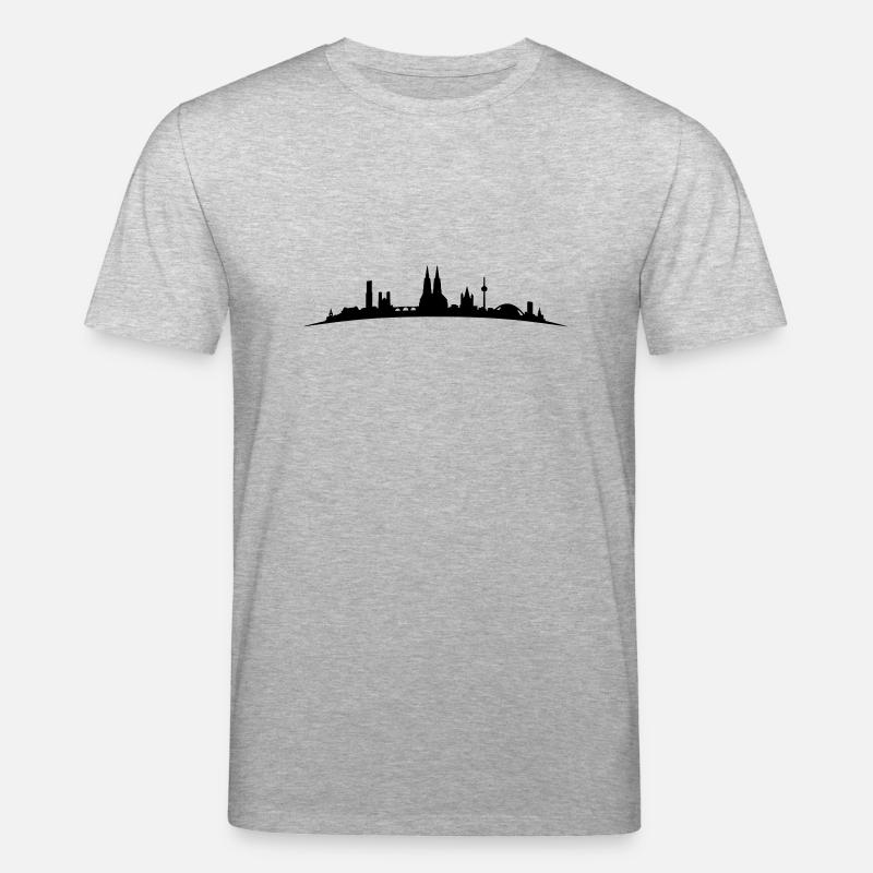 Skyline Köln Bogen - Stanley/Stella Unisex Bio-T-Shirt CREATOR  - Grau meliert