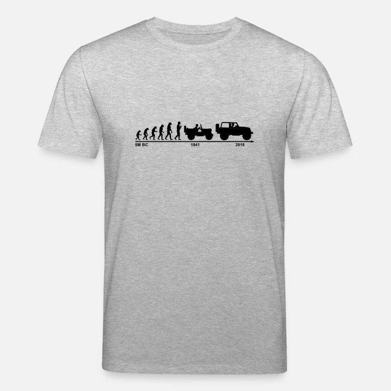 jeep evolution - Stanley/Stella Unisex Bio-T-Shirt CREATOR  - Grau meliert