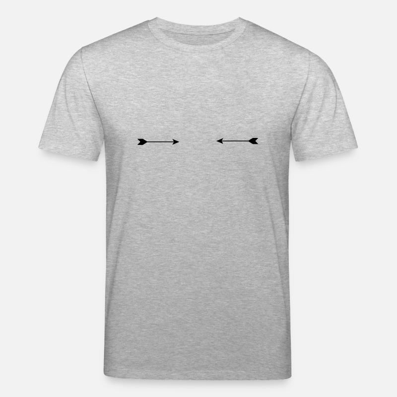 (zwei_pfeile_gegenuber) - Stanley/Stella CREATOR Unisex Organic T-Shirt - heather grey