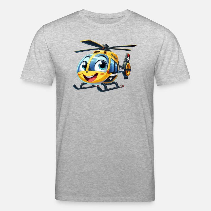 Hélicoptère de traumatologie junior - T-shirt bio CREATOR Stanley/Stella Unisexe - gris chiné