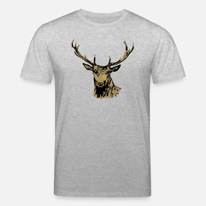 Hirsch - Stanley/Stella Unisex Bio-T-Shirt CREATOR - Grau meliert