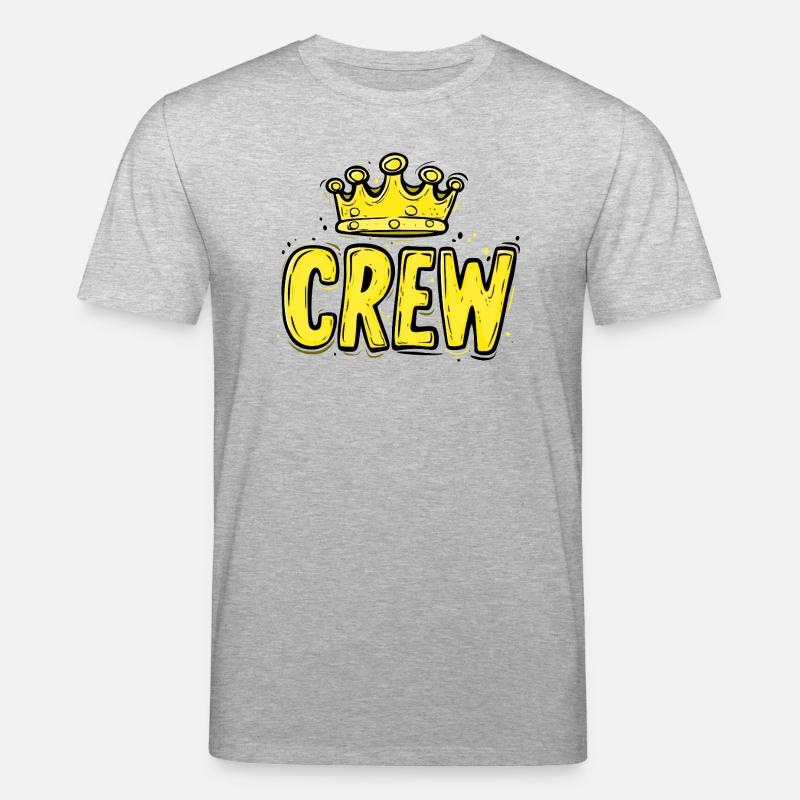Crew Krone - Stanley/Stella Unisex Bio-T-Shirt CREATOR  - Grau meliert